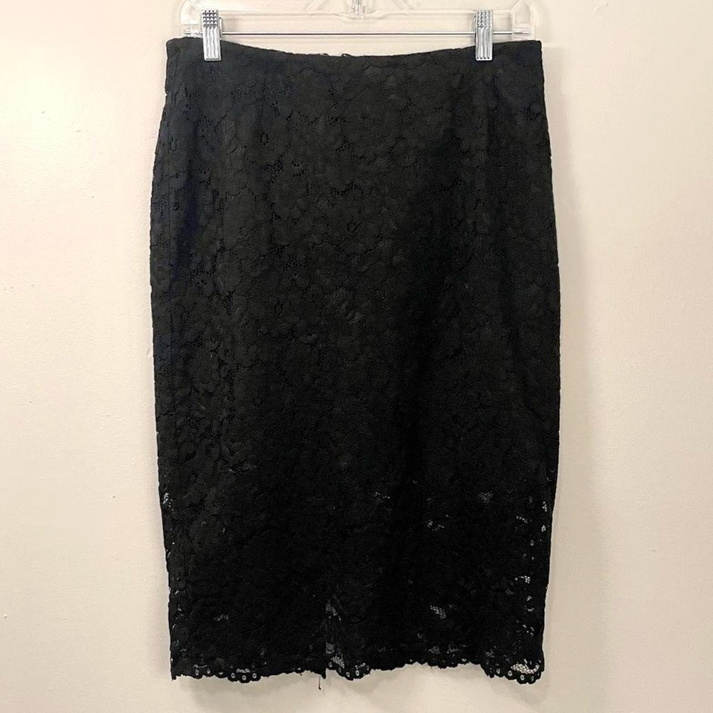 H&M Black Floral Lace Pencil Skirt – Size 12 (US)